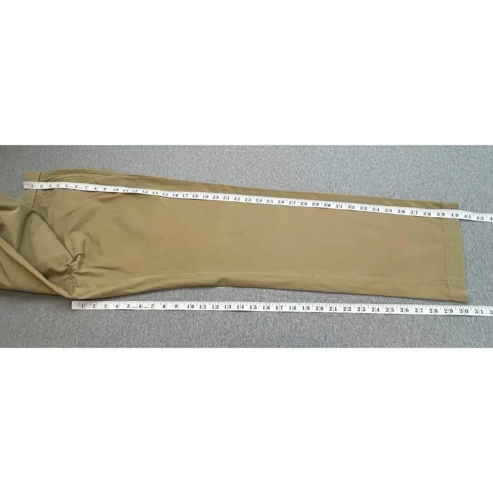 Banana Republic Pants Mens 35 x 32 Beige 100% Cotton Emerson Chino Flat Front‎
